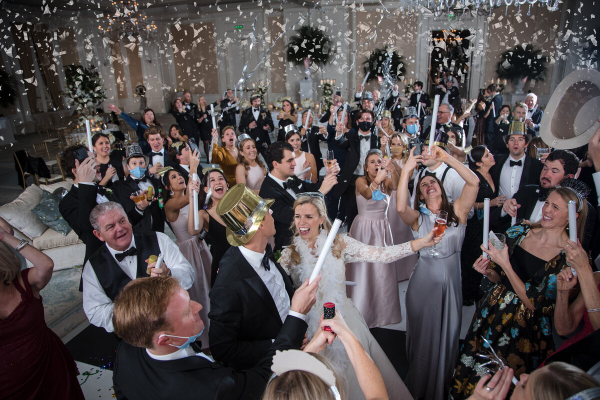 New Years Confetti Drop at St Regis Atlanta Wedding