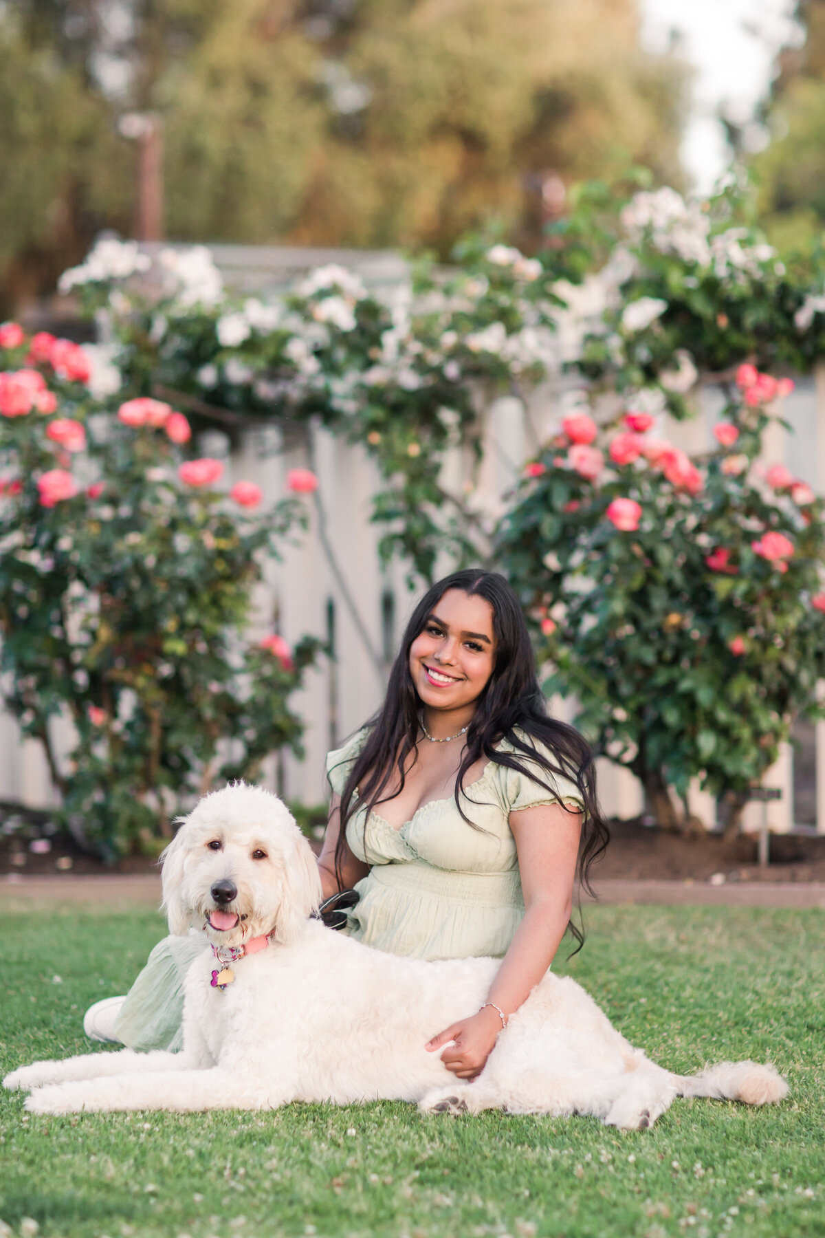 San-Diego-senior-photography-balboa-park-rose-garden-with-dog