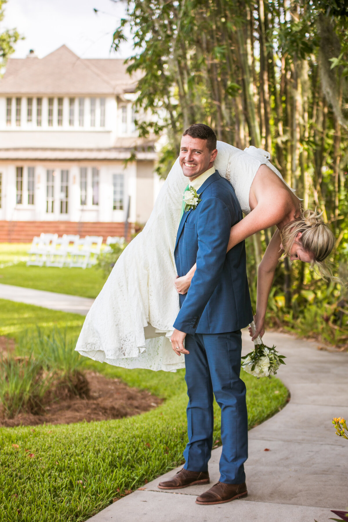 Fireman wedding picture by Orlando Wedding Photographer