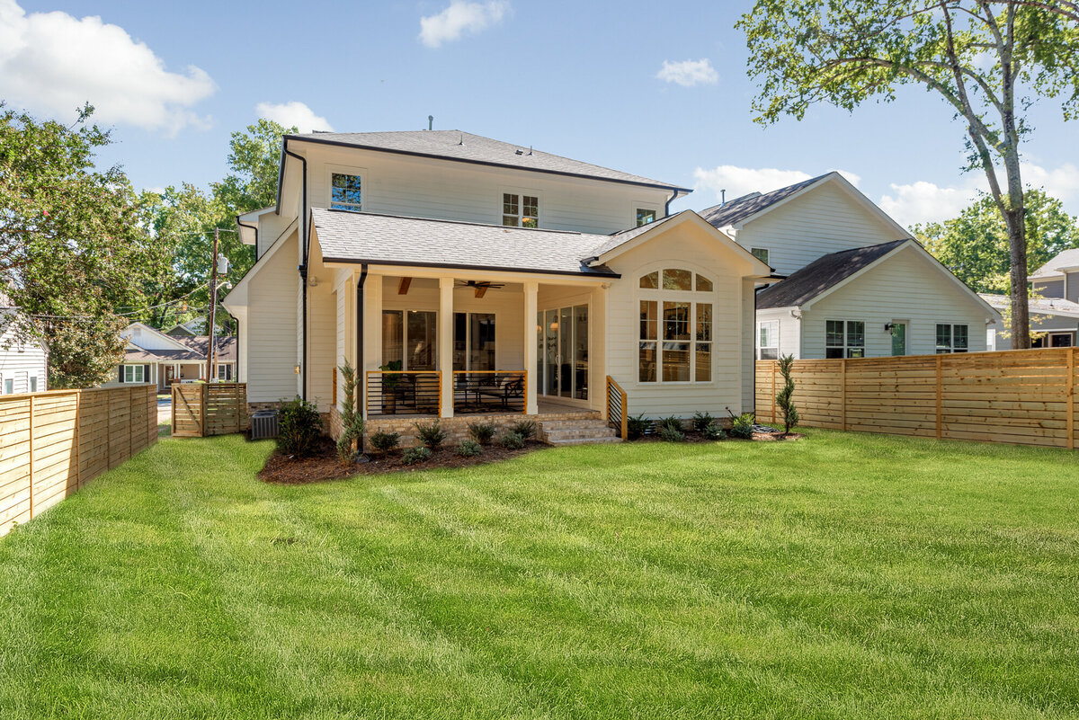 2 story home large fenced backyard