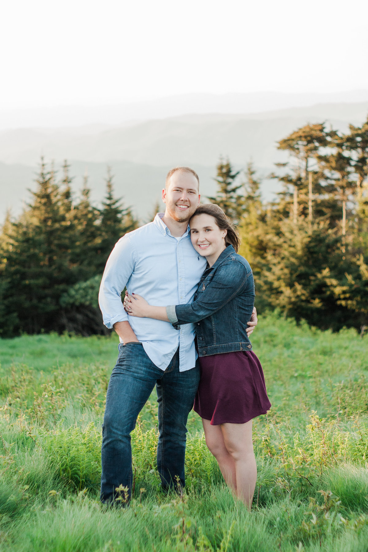 Adventurous engagement photographed at Roan Mountain by Boone Photographer Wayfaring Wanderer.