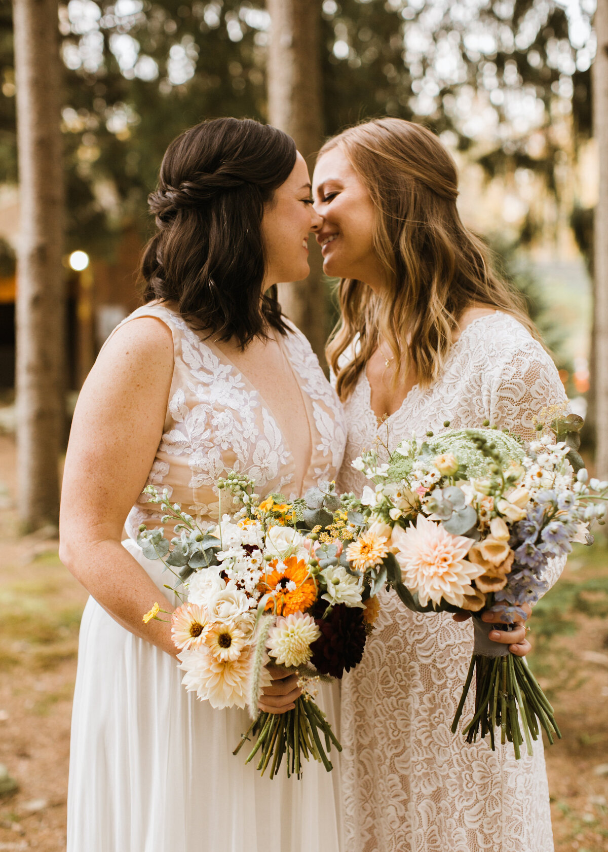 erica-renee-beauty-hair-and-makeup-two-brides-same-sex-wedding-elopement-lace-halfup-half-down-hairstyles-clean-beauty-chatfield-hollow-inn