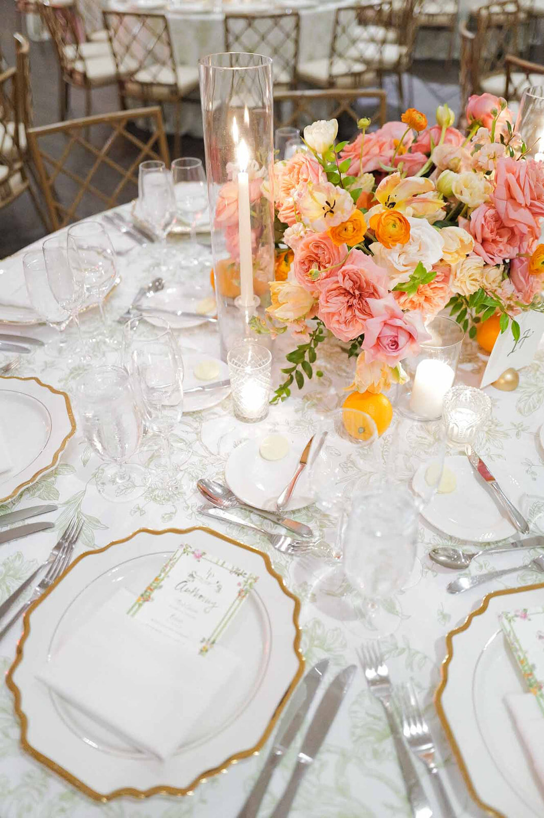 anna caroline weddings pink and yellow flowers pelican club jupiter 