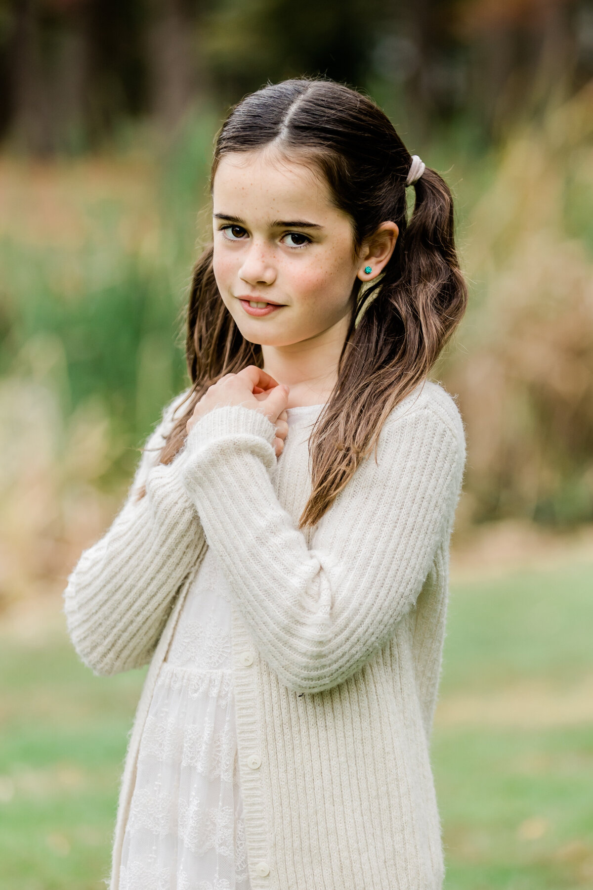 Beautiful Child Portrait in field in Scotch Plains, NJ