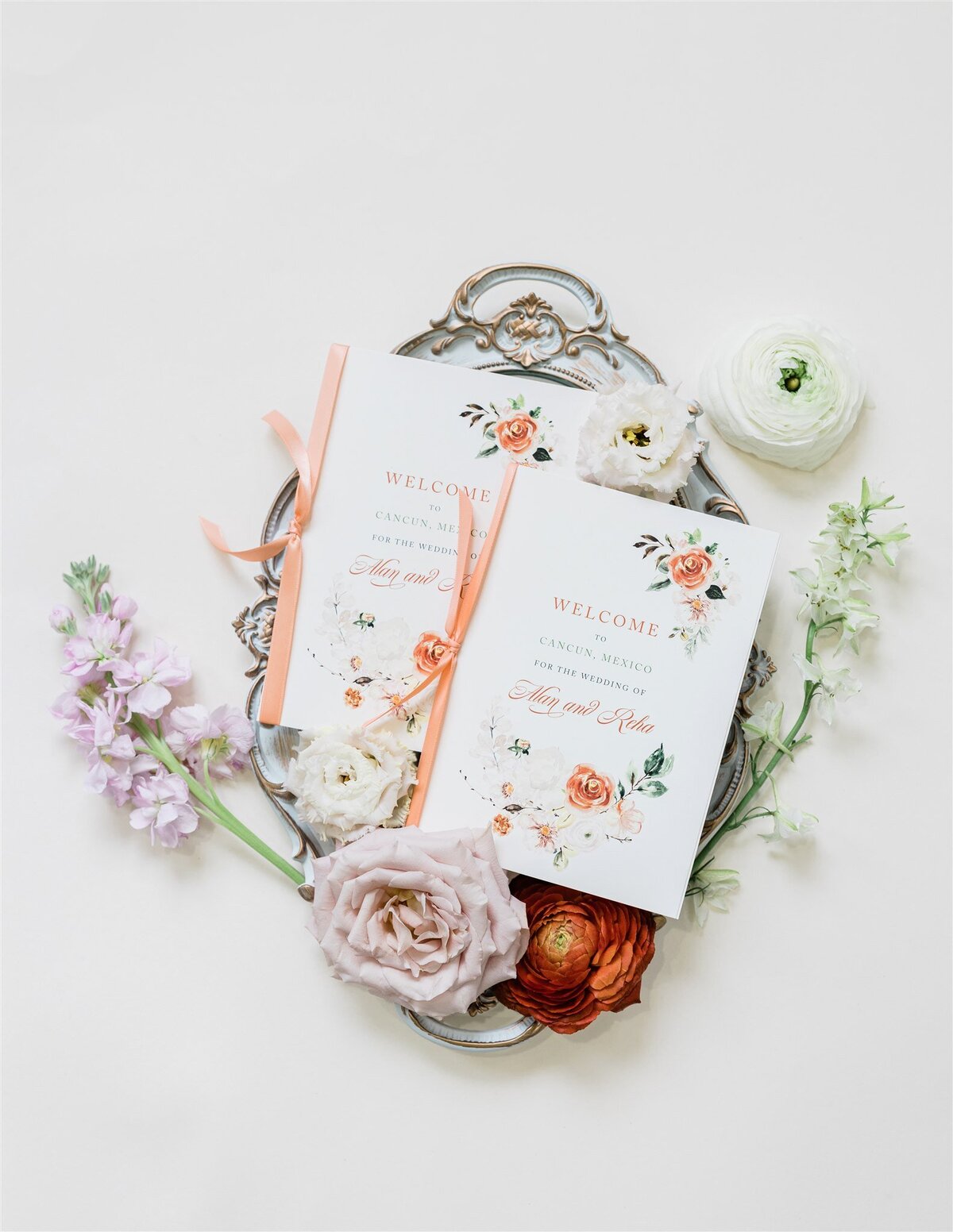 Destination wedding itenerary booklet R+A G Designers 1