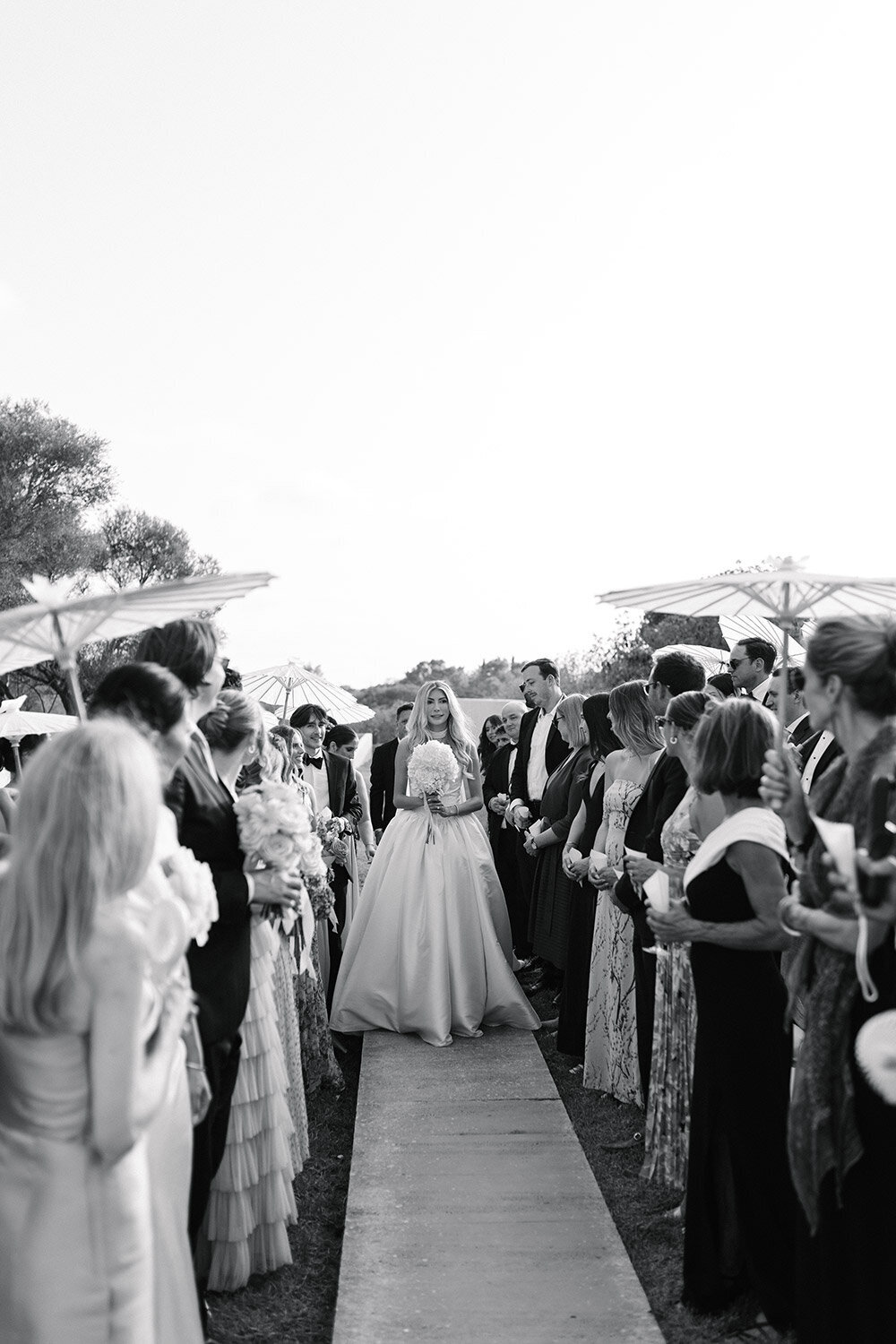 bride walking down aisle