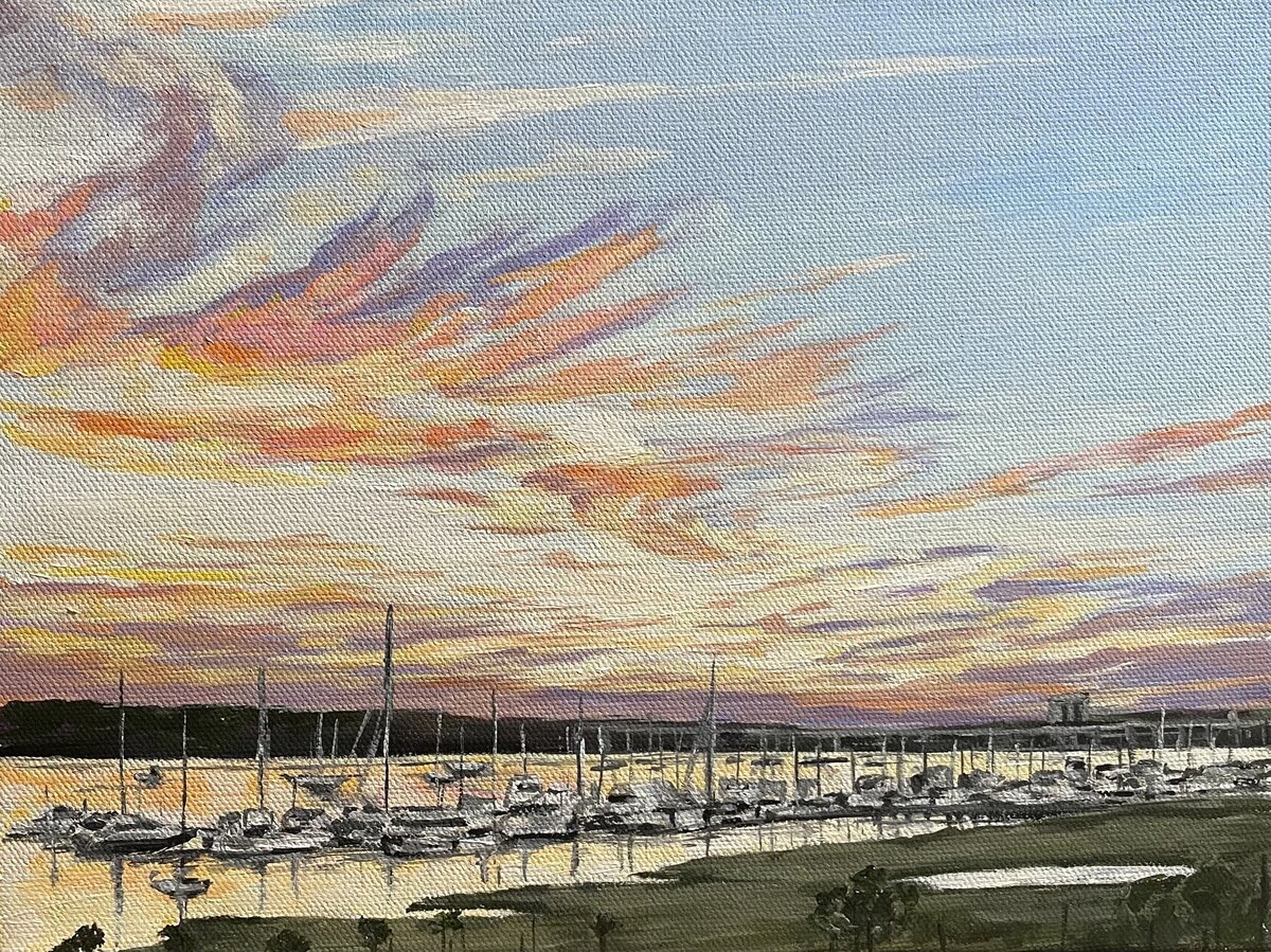 painting of sunset