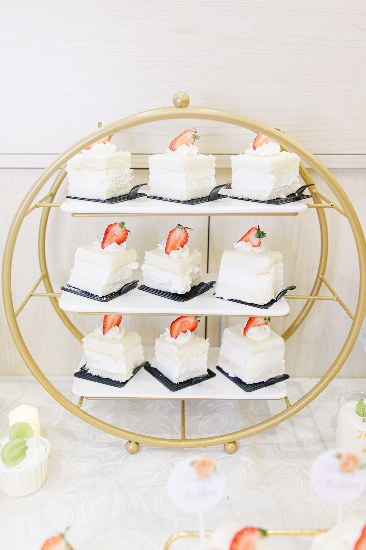 Wedding cake during a Boston wedding reception