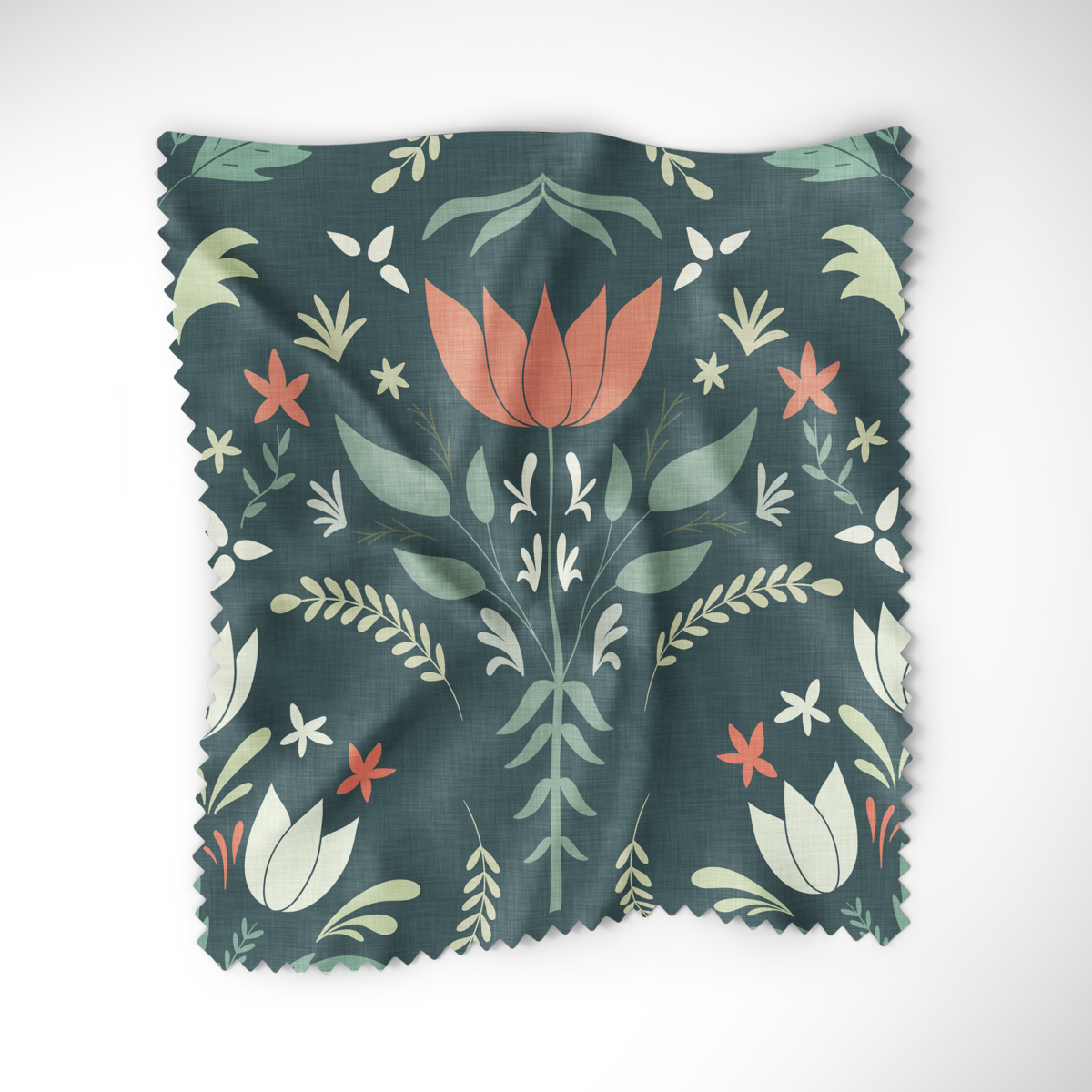 Pears Well Modern Florals Pattern Fabric Swatch