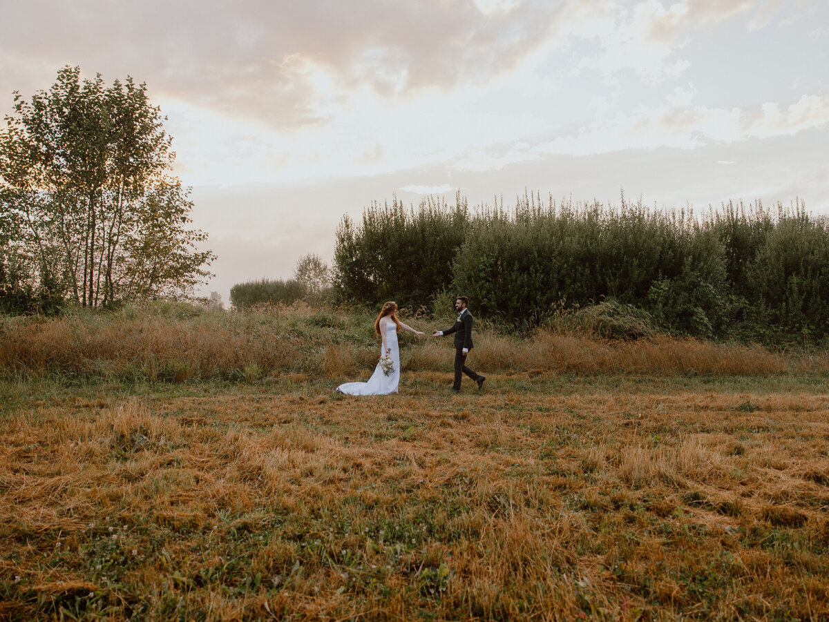 Bride and groom in British Columbia Wedding Day