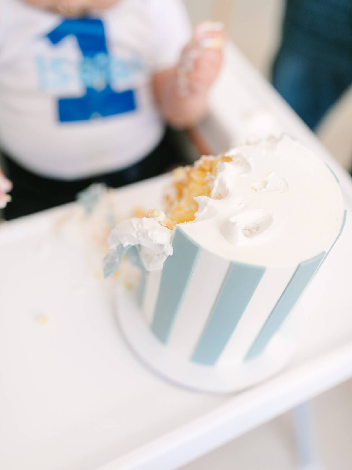 cake half smashed and eaten