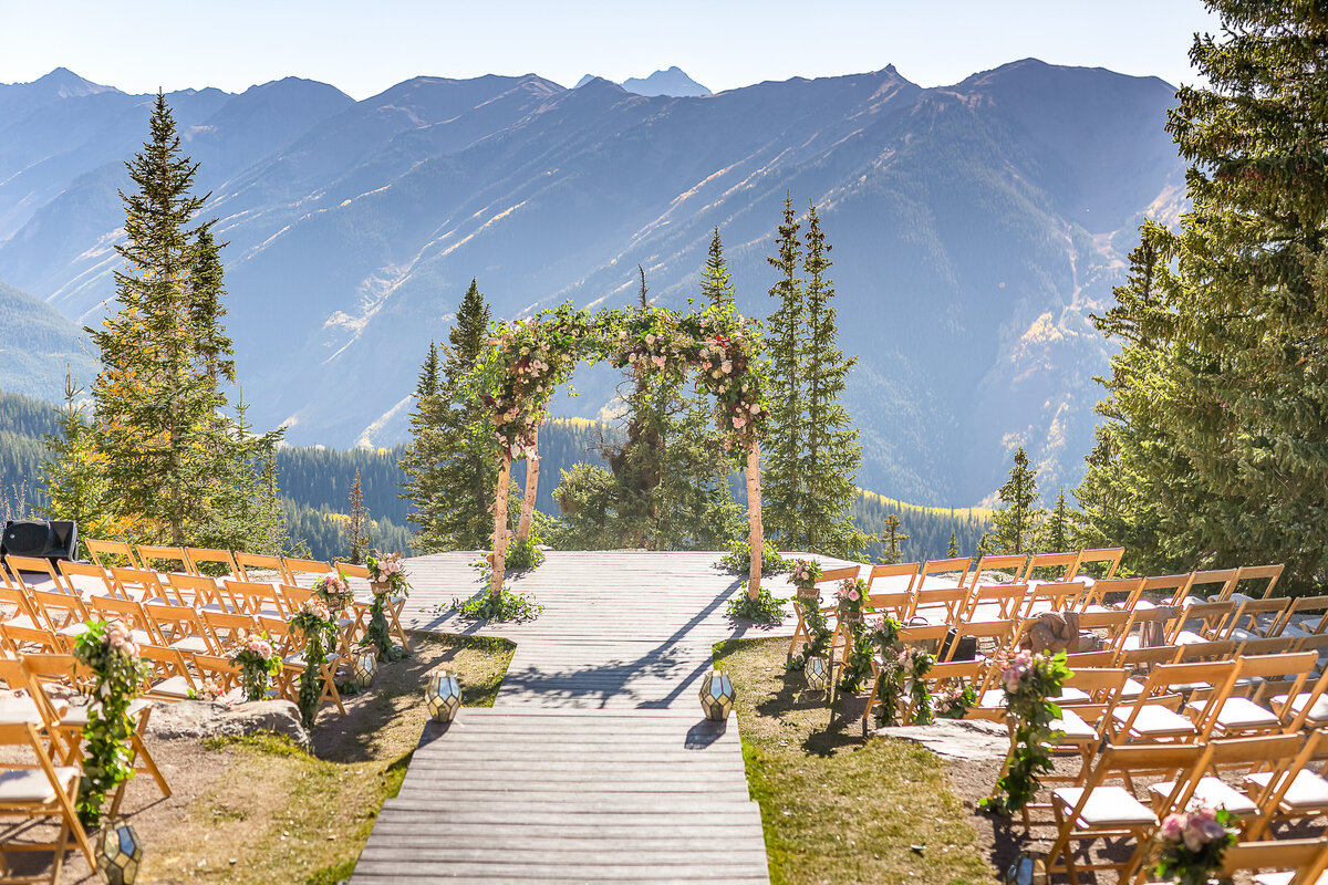 The Little Nell Wedding Deck View, Aspen Colorado