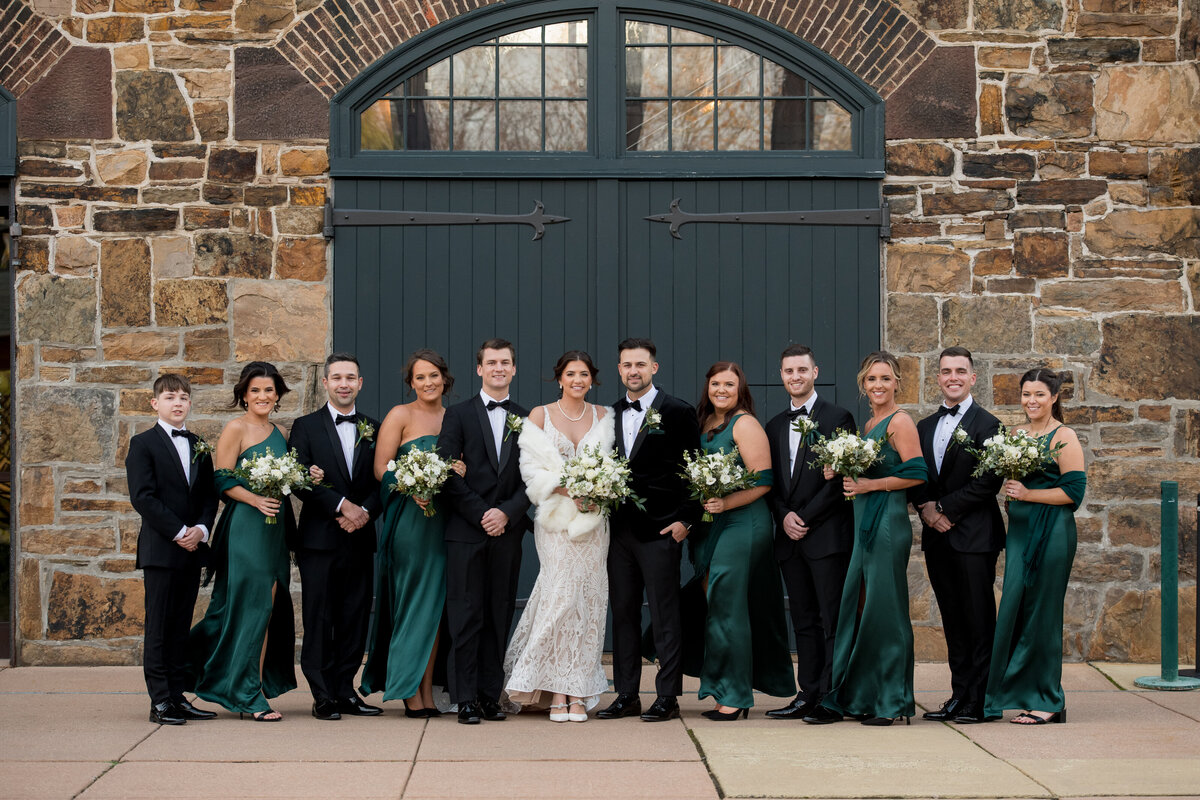 phoenixville foundry wedding photography bridal party