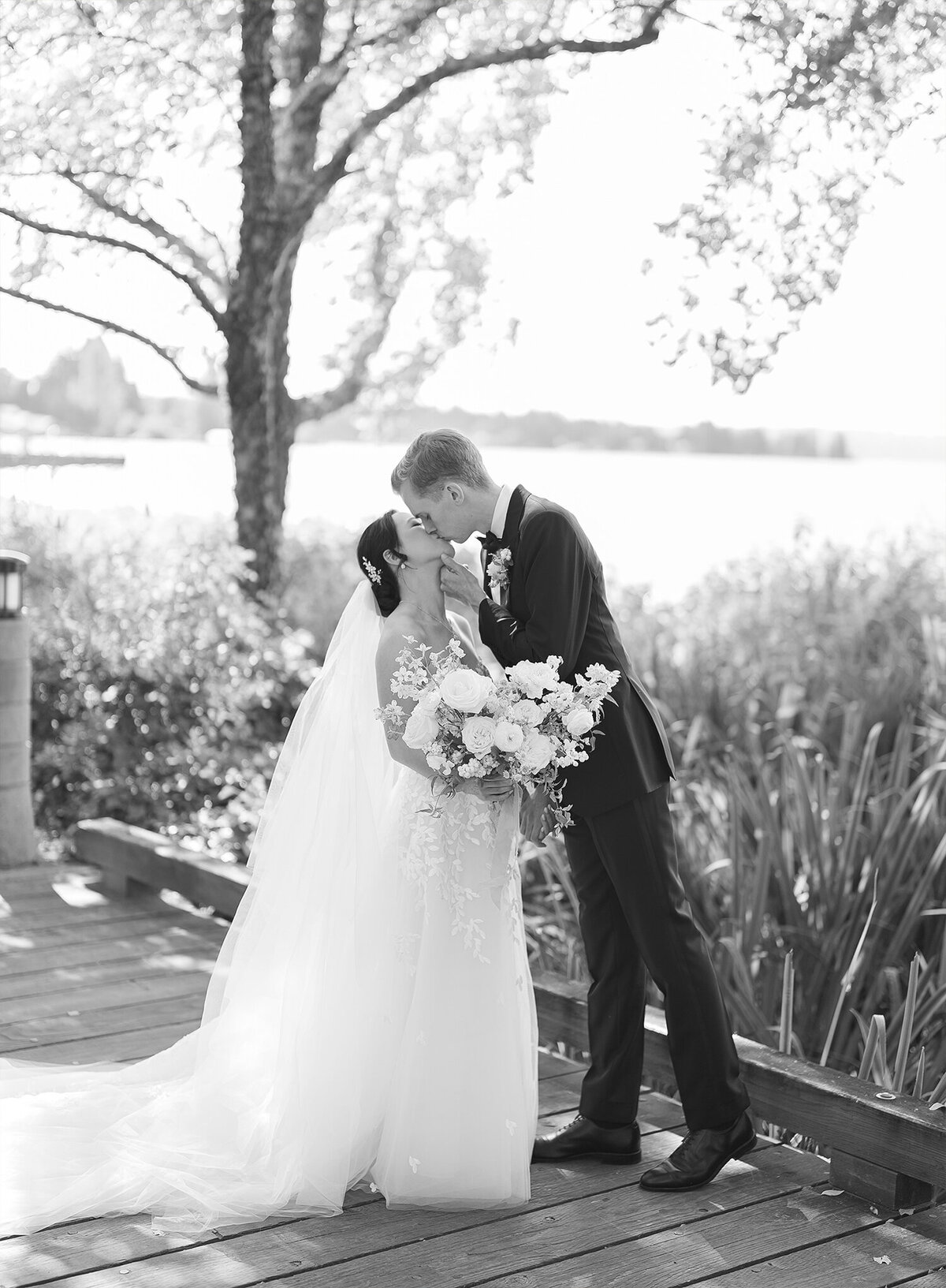 Woodmark Hotel Wedding Photographer, Wirkland - Seattle Waterfront Wedding - Film Photographer - Light and Airy - 17