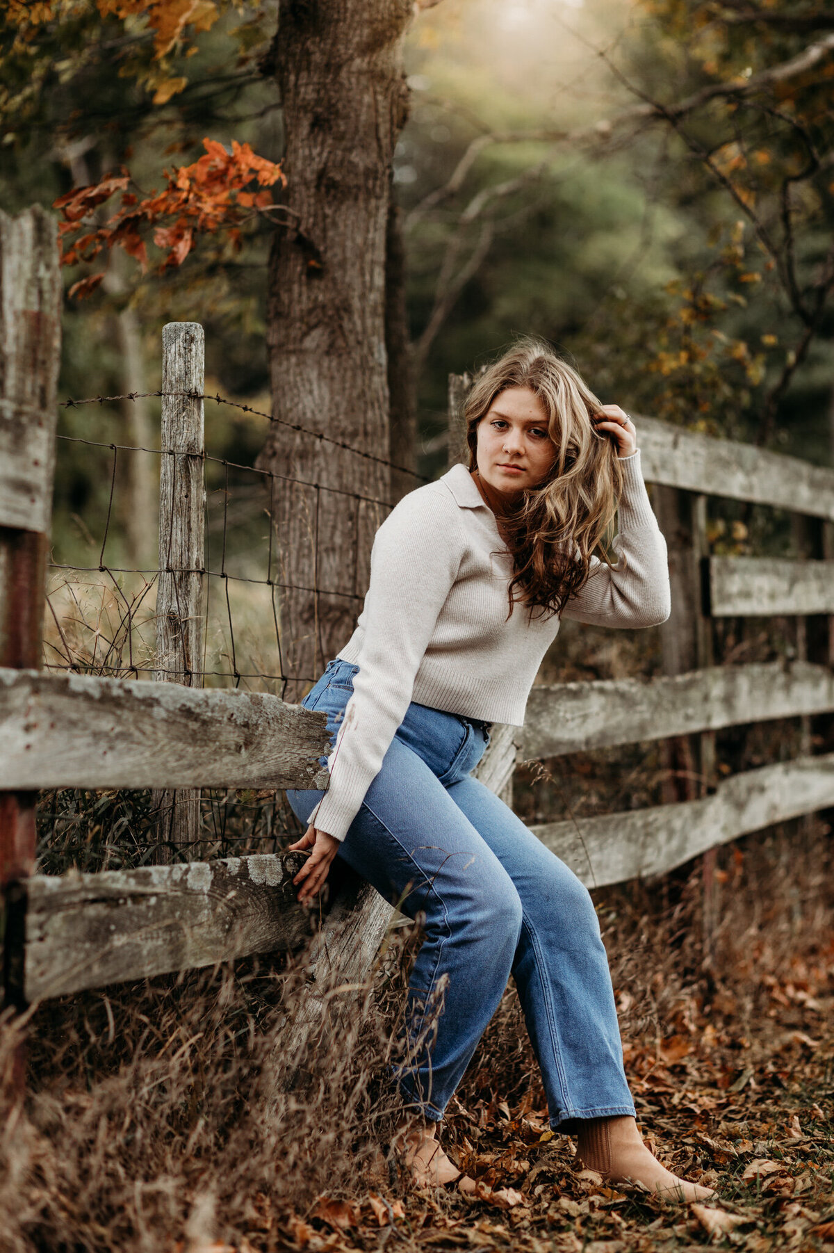 fall senior session in Indiana
