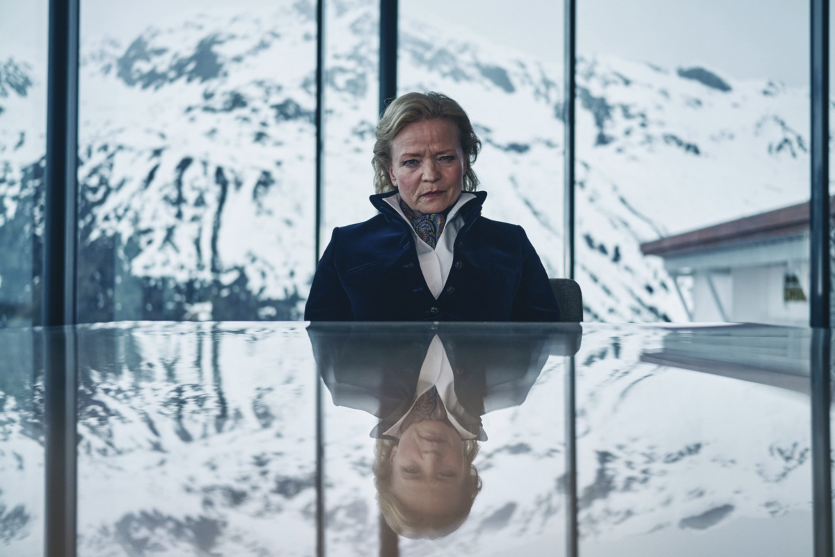 A color-graded portrait in an urban location with depth of field.