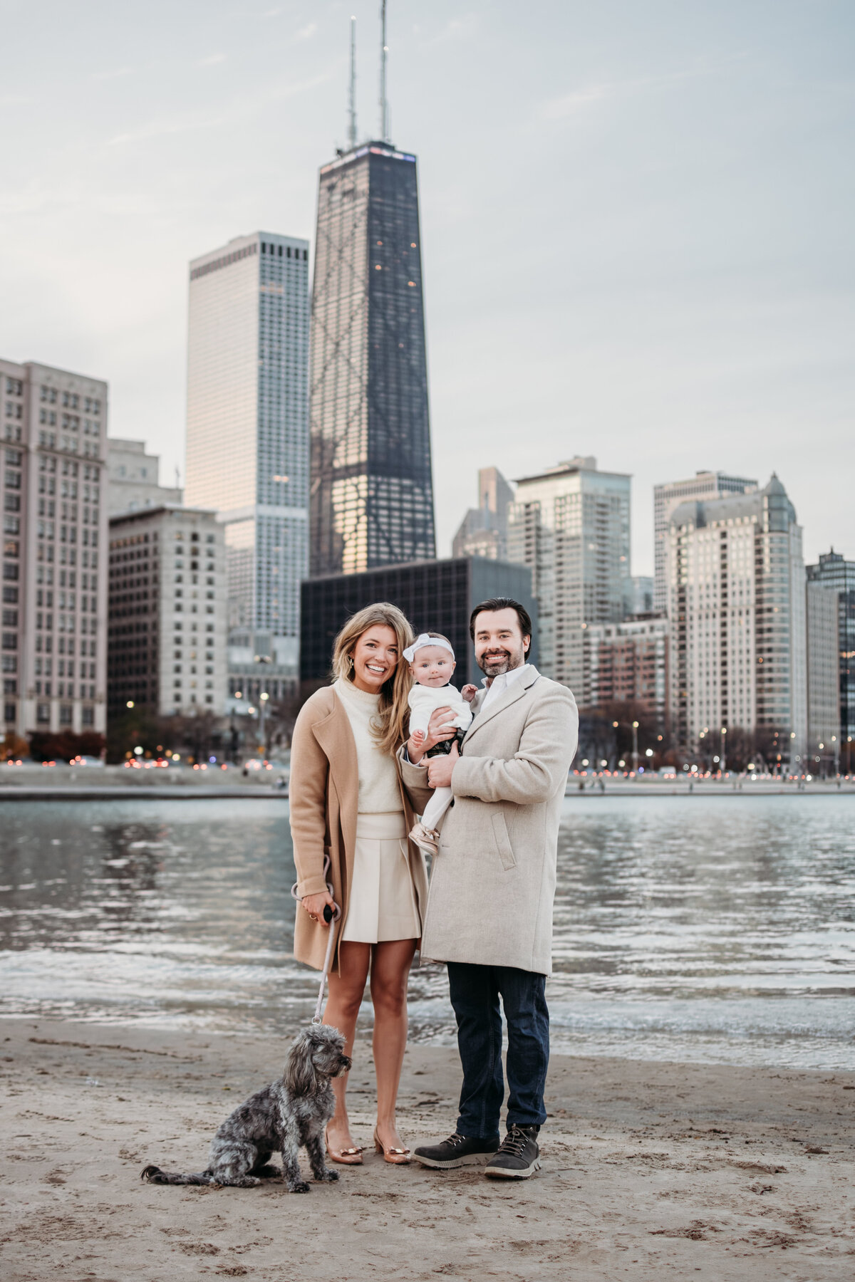 Family portrait by Chicago Skyline, by Moments by Meli
