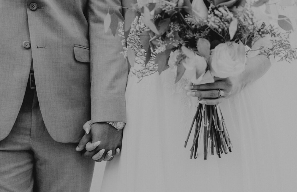 wedding detail photos in black and white