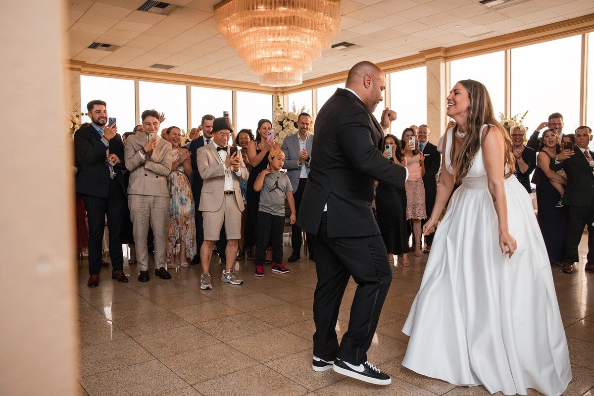 Bride-and-groom-first-dance-at-Giandos-1