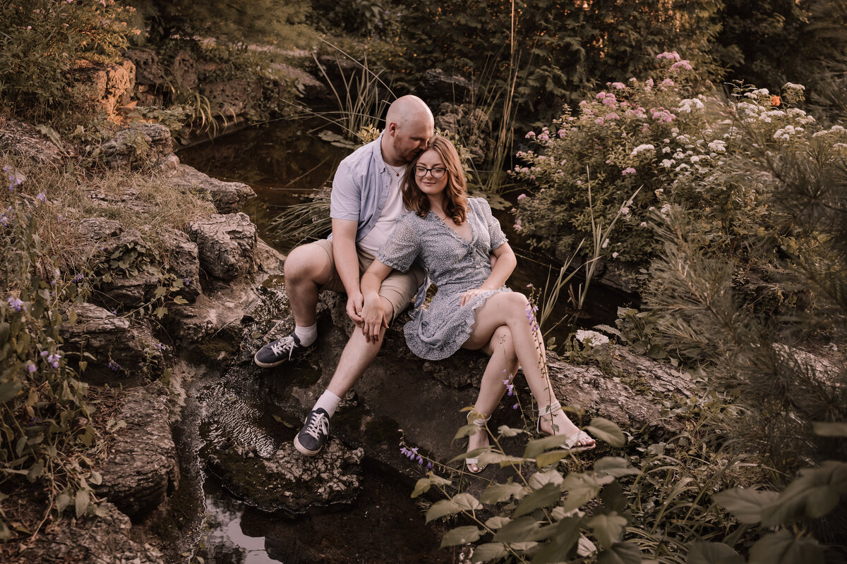 Couple sitting together