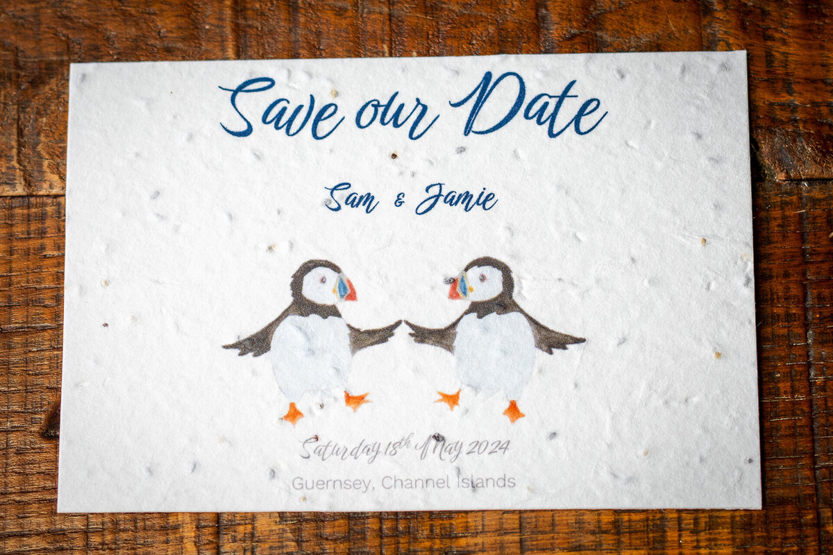 Save the Date on seed paper