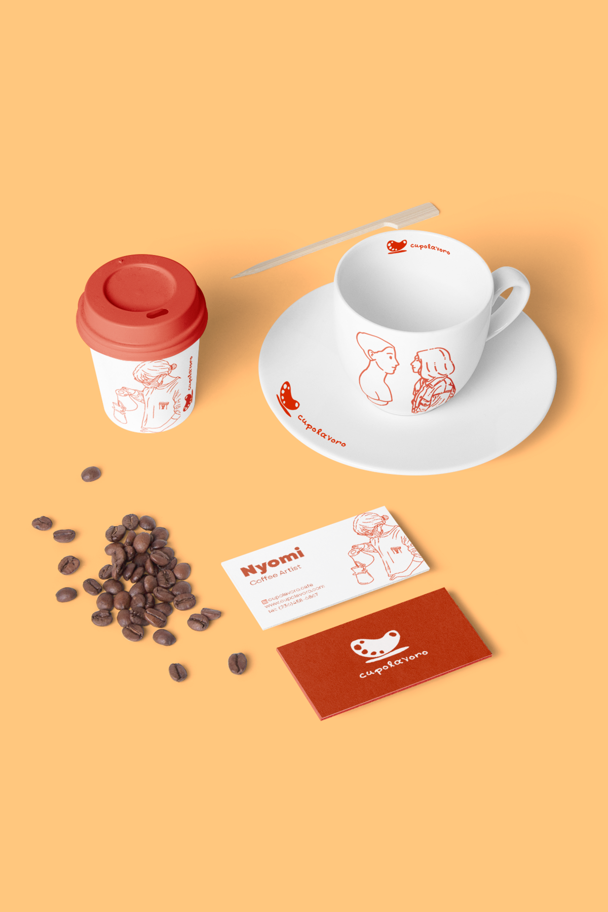 Coffee Stationery Mockup