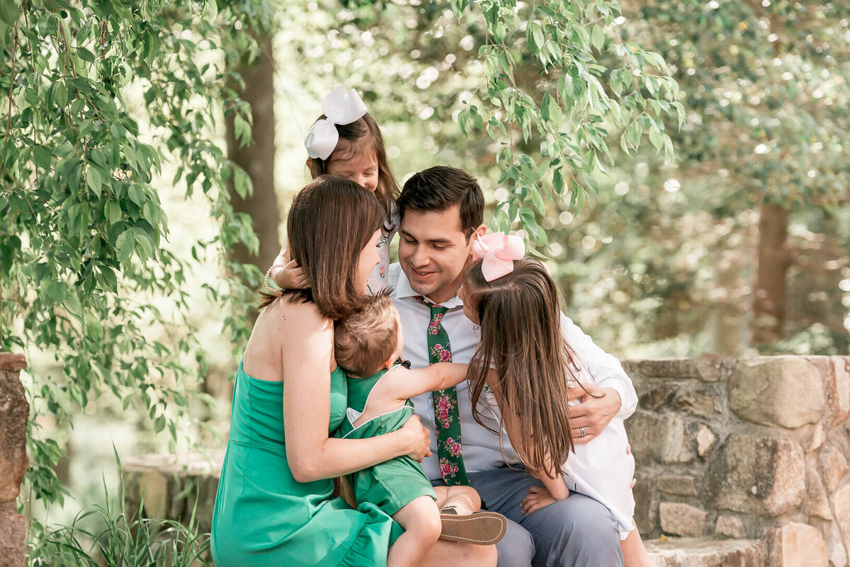 candid photo of a family at a park