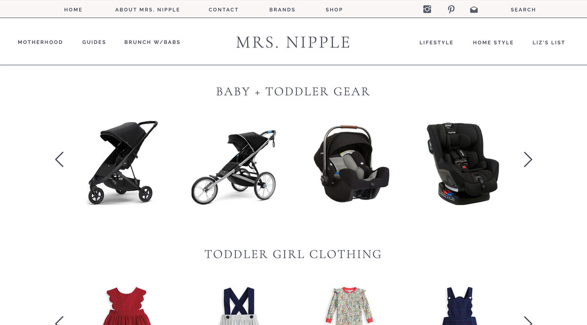Shopping Page of mrsnipple.com