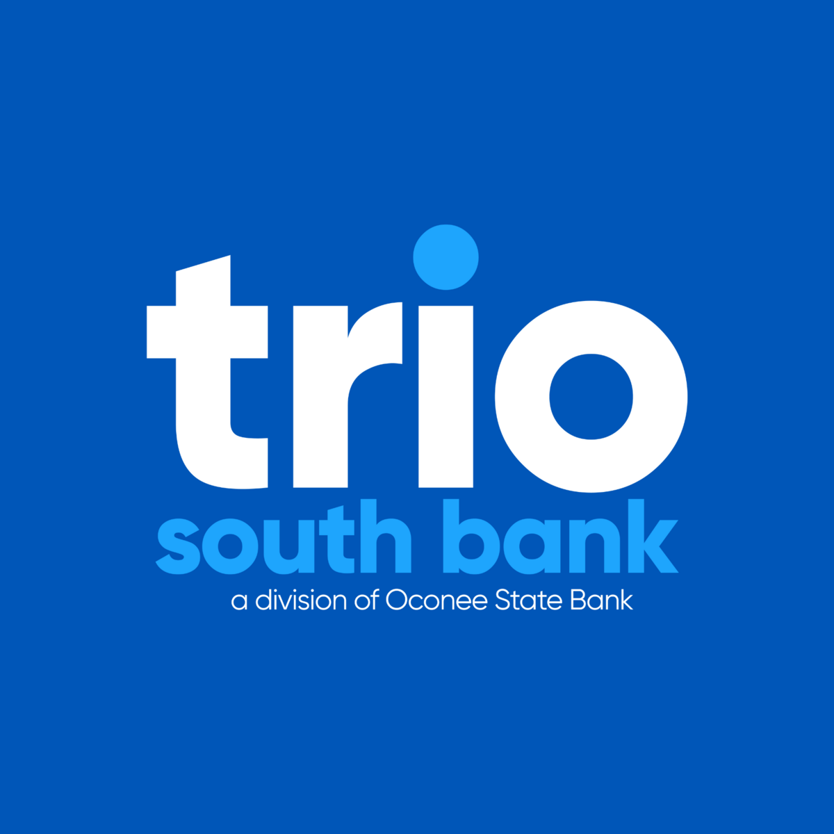 Trio Word Mark Blue