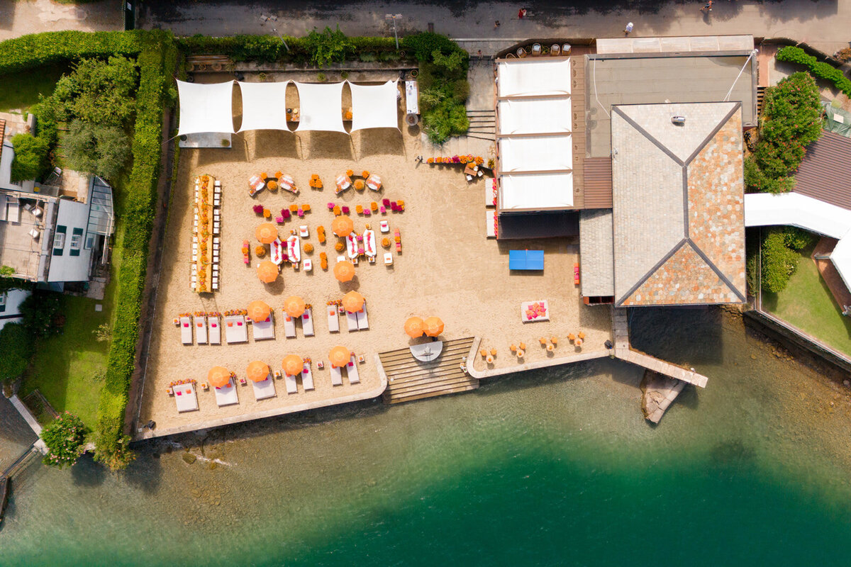 Lake Como Wedding Beach Party at @villaerba_antica_gastel Alejandra Poupel1