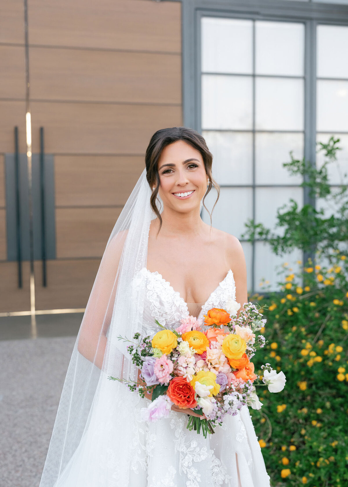 The Paseo Phoenix wedding photo with Arizona desert backdrop