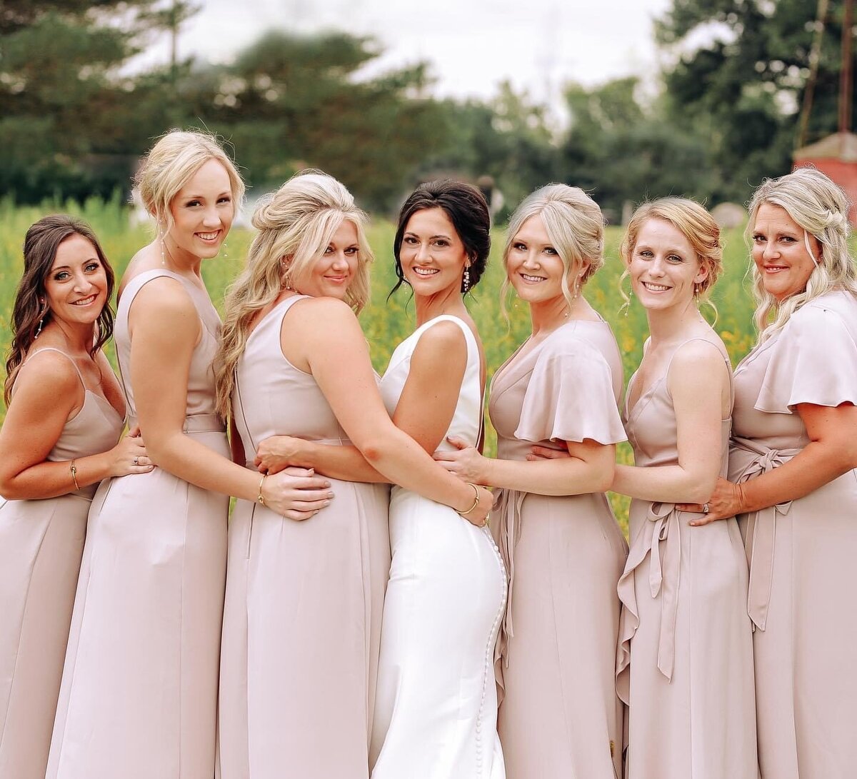 Doni with bridesmaids