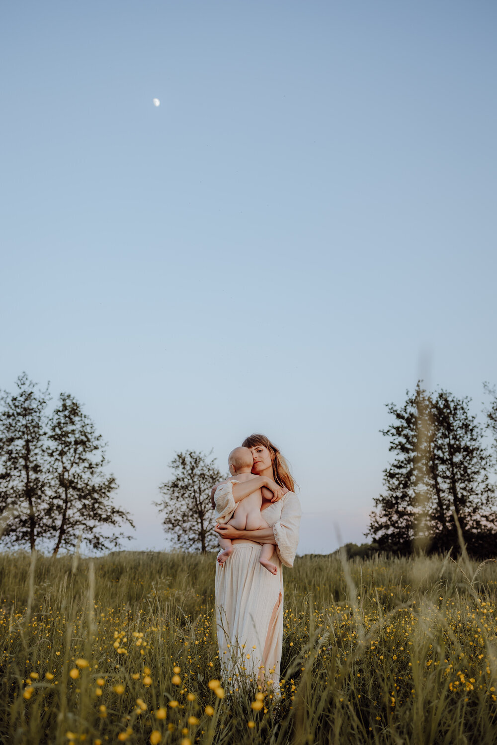 Borstvoeding Motherhood fotoshoot natuur huid op huid