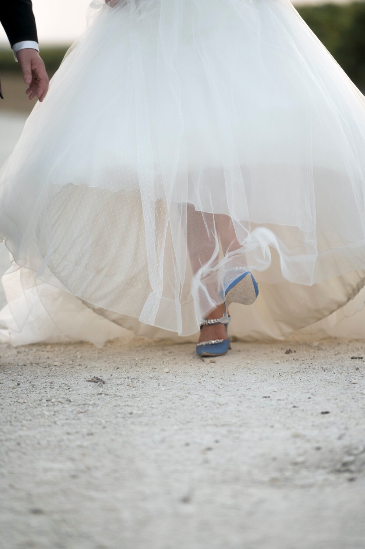 wedding-dress-blue-shoes