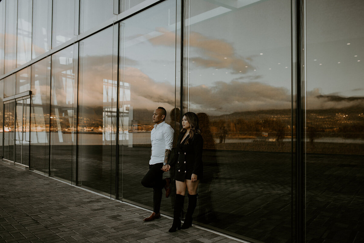 downtown Vancouver Engagement Photography Sunset