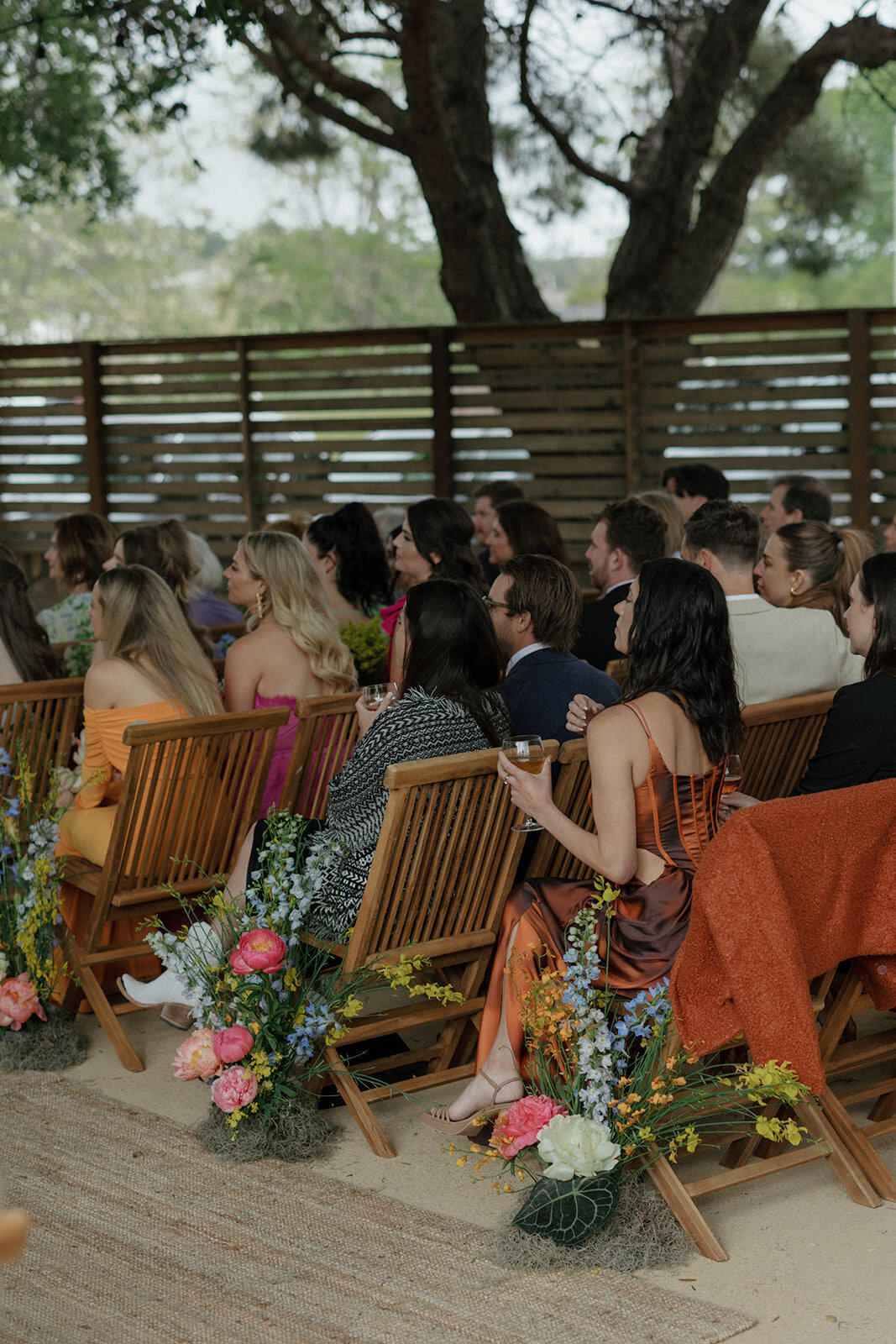 Retro motel chic wedding ceremony at Bodega Los Alamos - 67