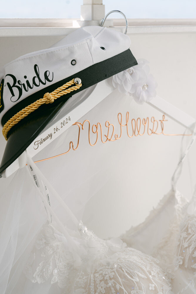 brides details on a cruise ship wedding