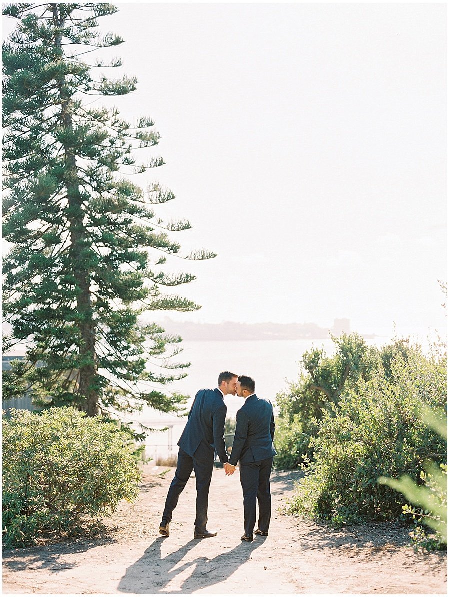 Grooms Kissing Gay Wedding Photos © Bonnie Sen Photography