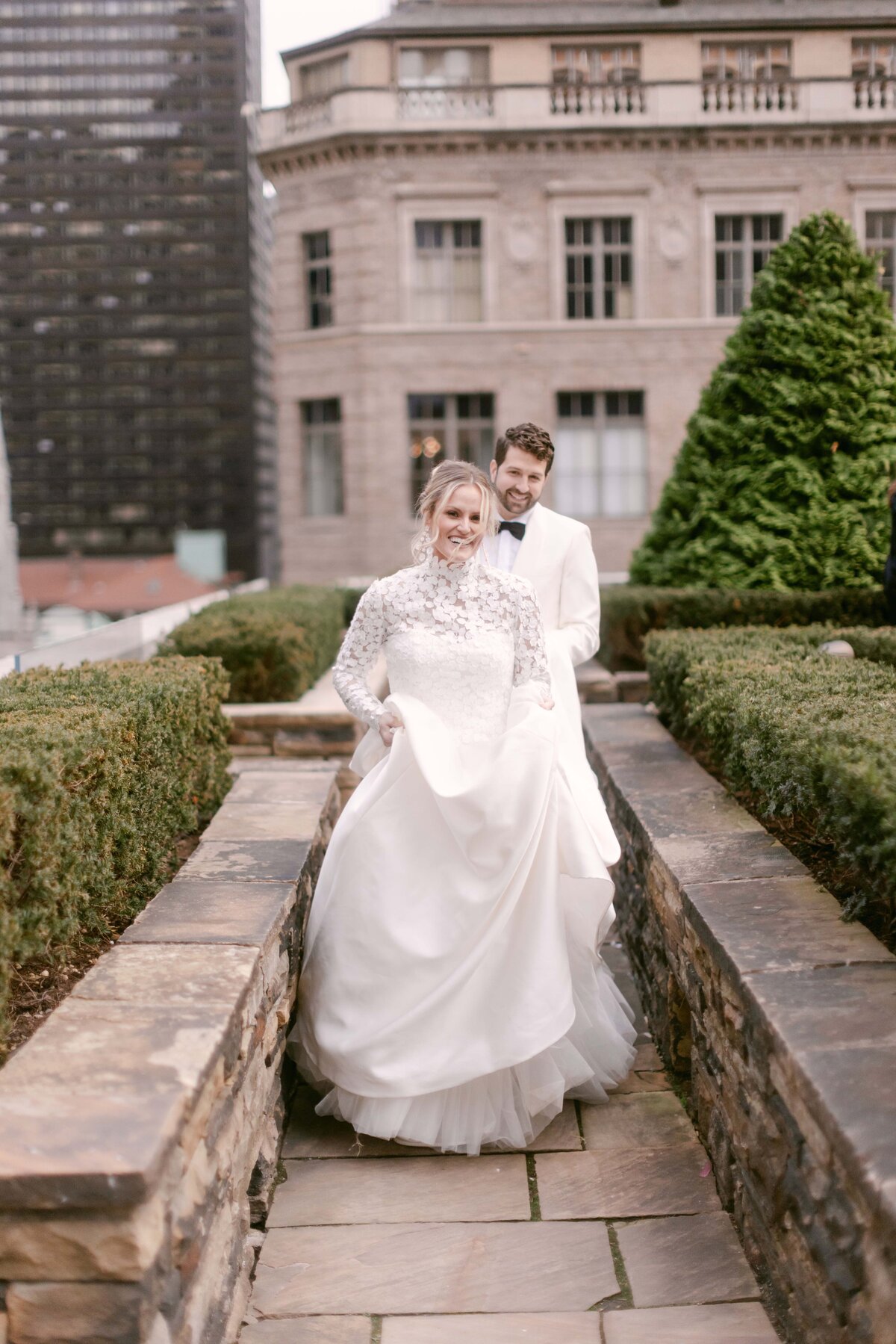 Couple on a rooftop in New York City