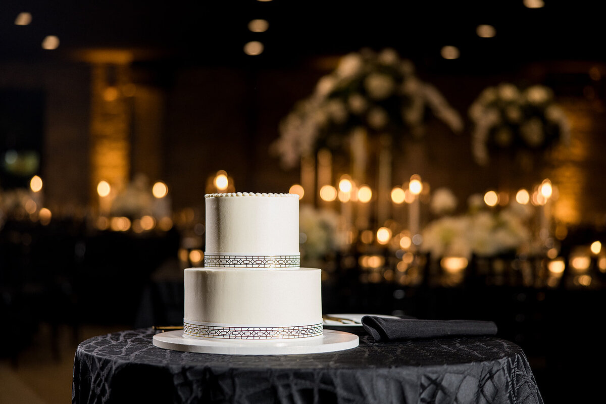 white-wedding-cake-custom-boarder--revel-motor-row-HBICWeddings