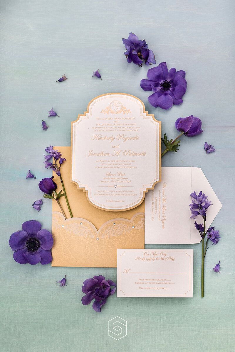 wedding stationery custom invitation suite plume and stone 33