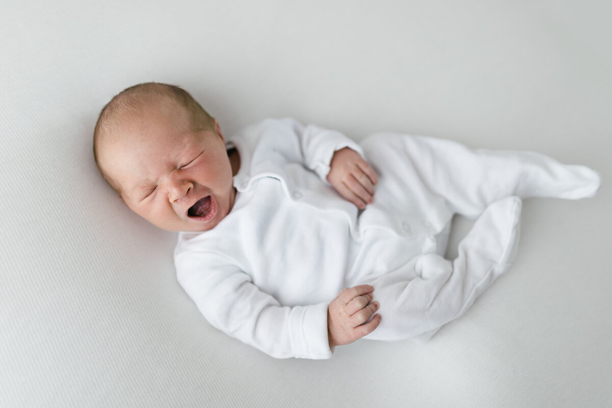 yawning newborn baby