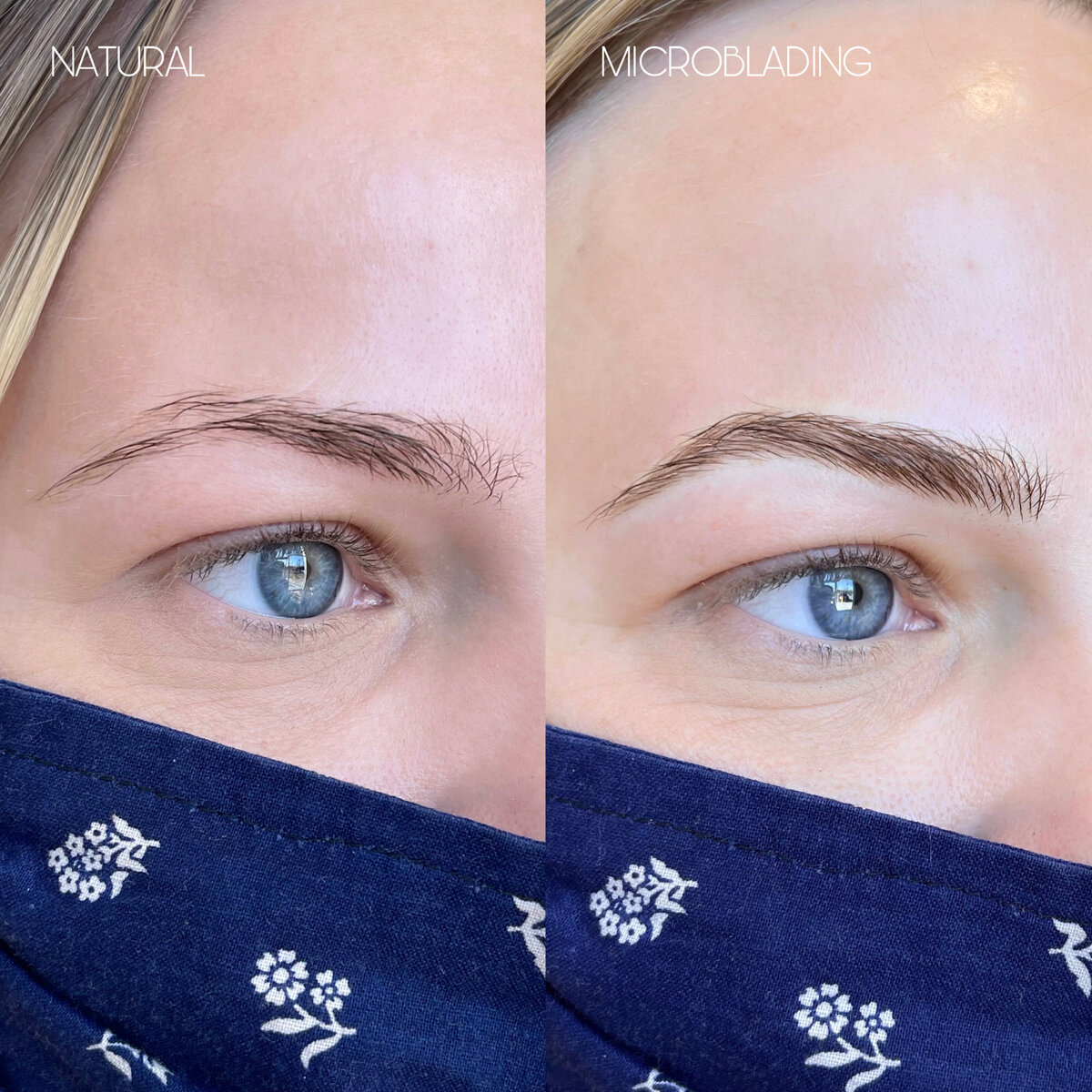 Natural Microblading done at Haven Beauty in Minneapolis, Minnesota