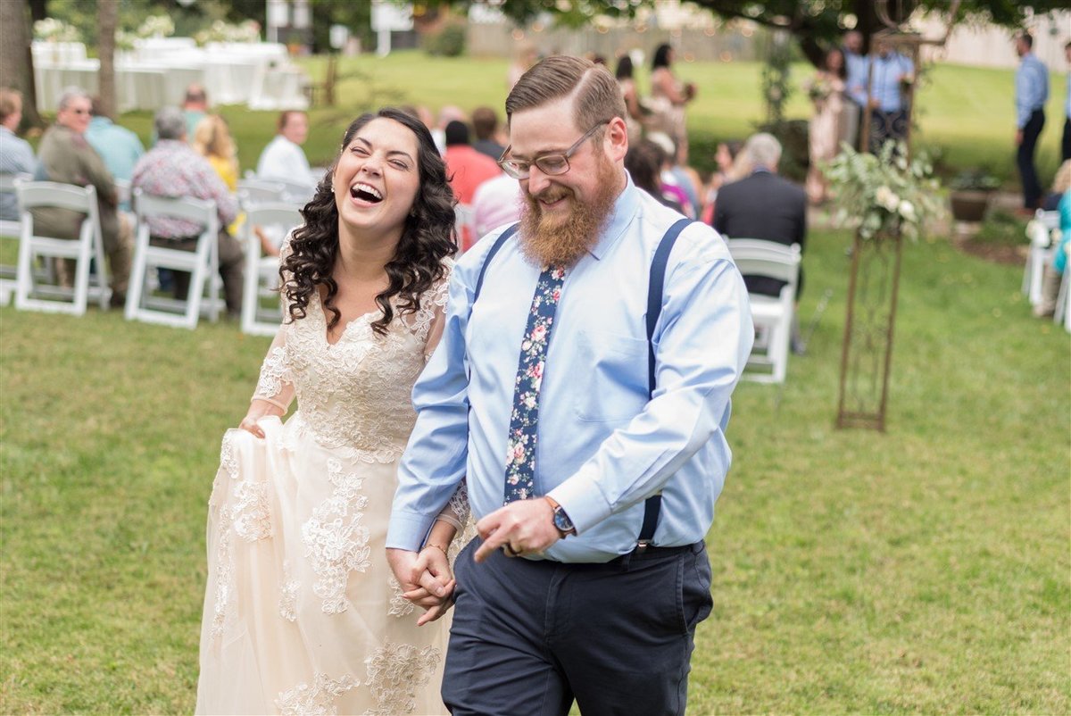 Asheville wedding, bride and groom leaving ceremony, amanda lunsford, Inn at Glenn Alpine (1325 x 885)