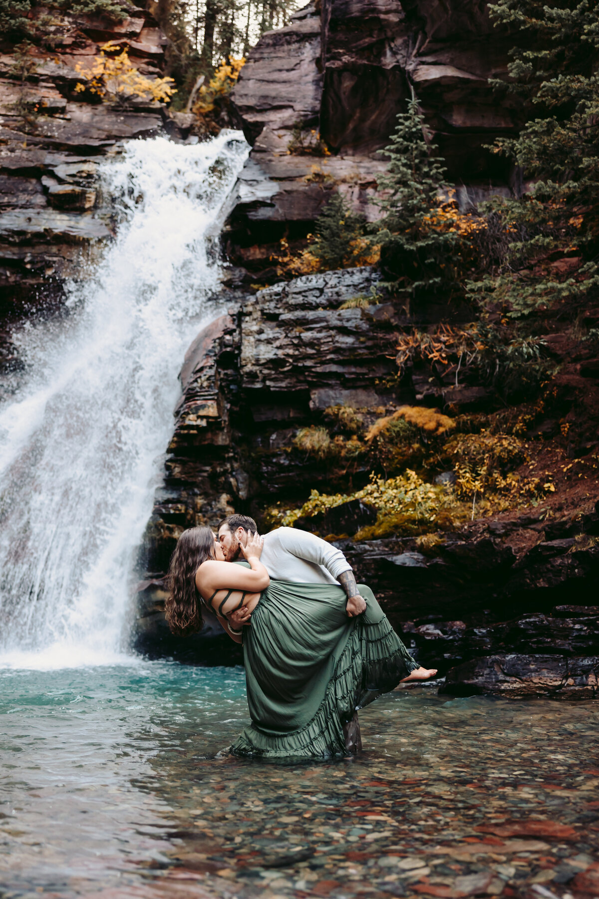 waterfall engagement ouray colorado