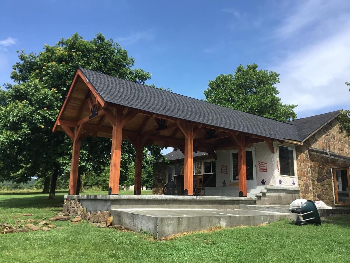 custom cedar porch builder in Fayetteville, Arkansas