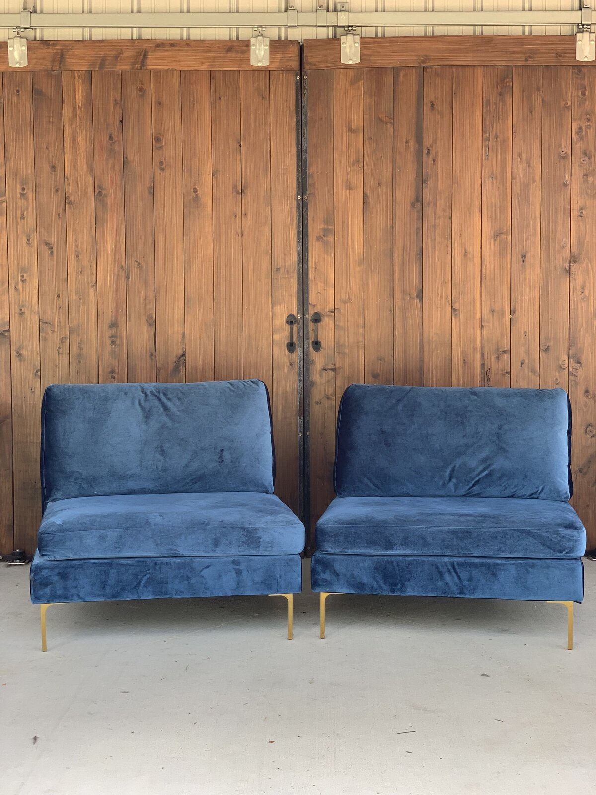 Blue Mod Couch
