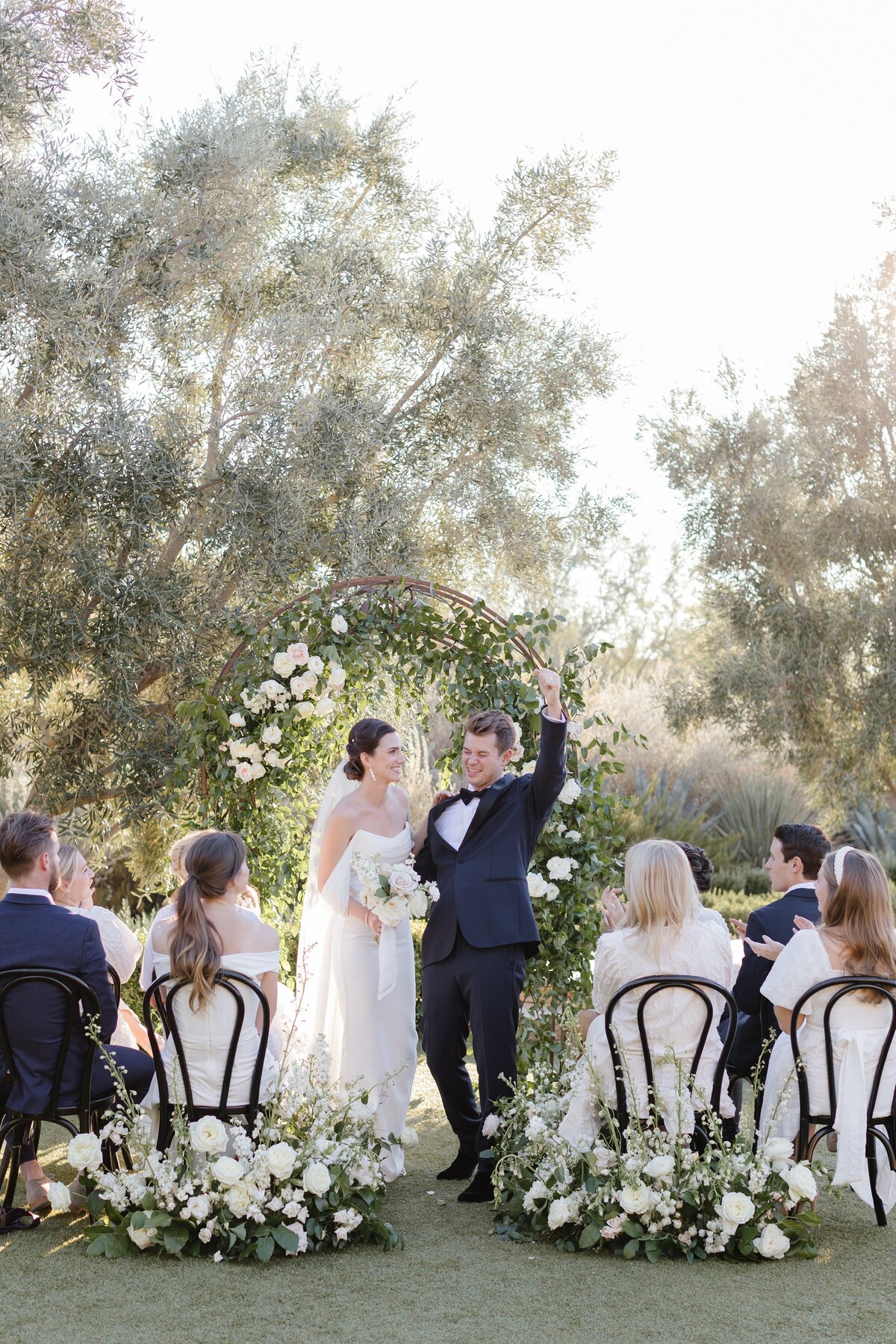 Jackson Hole wedding couple at their outdoor ceremony