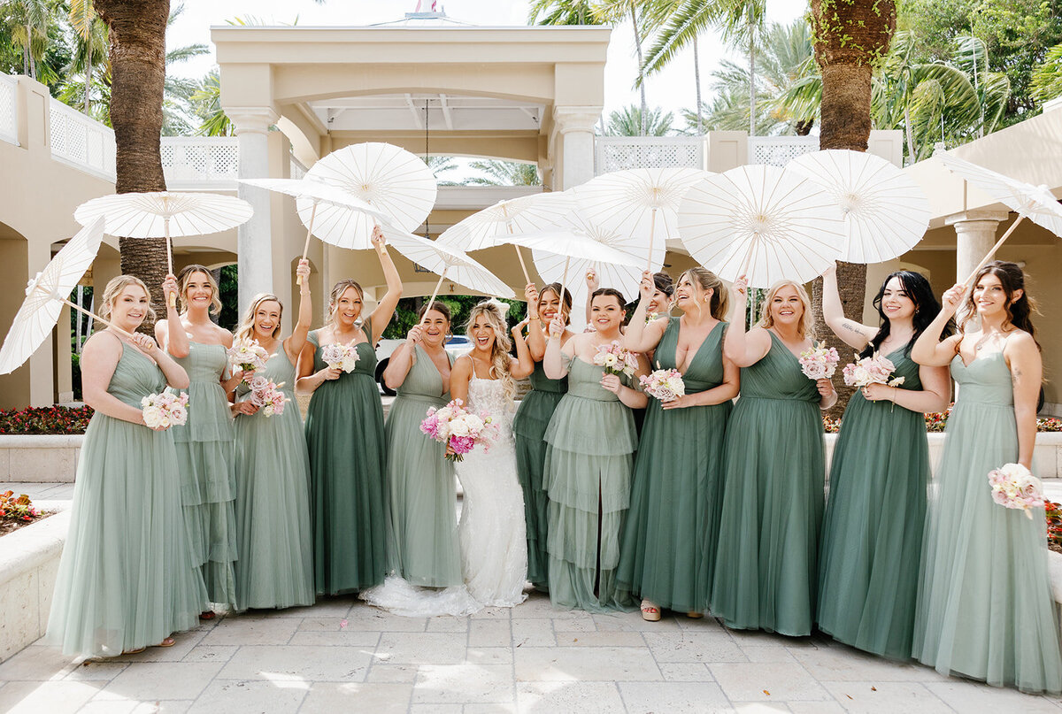Brenda and her bridesmaids sharing a fun moment at Cheeca Lodge.