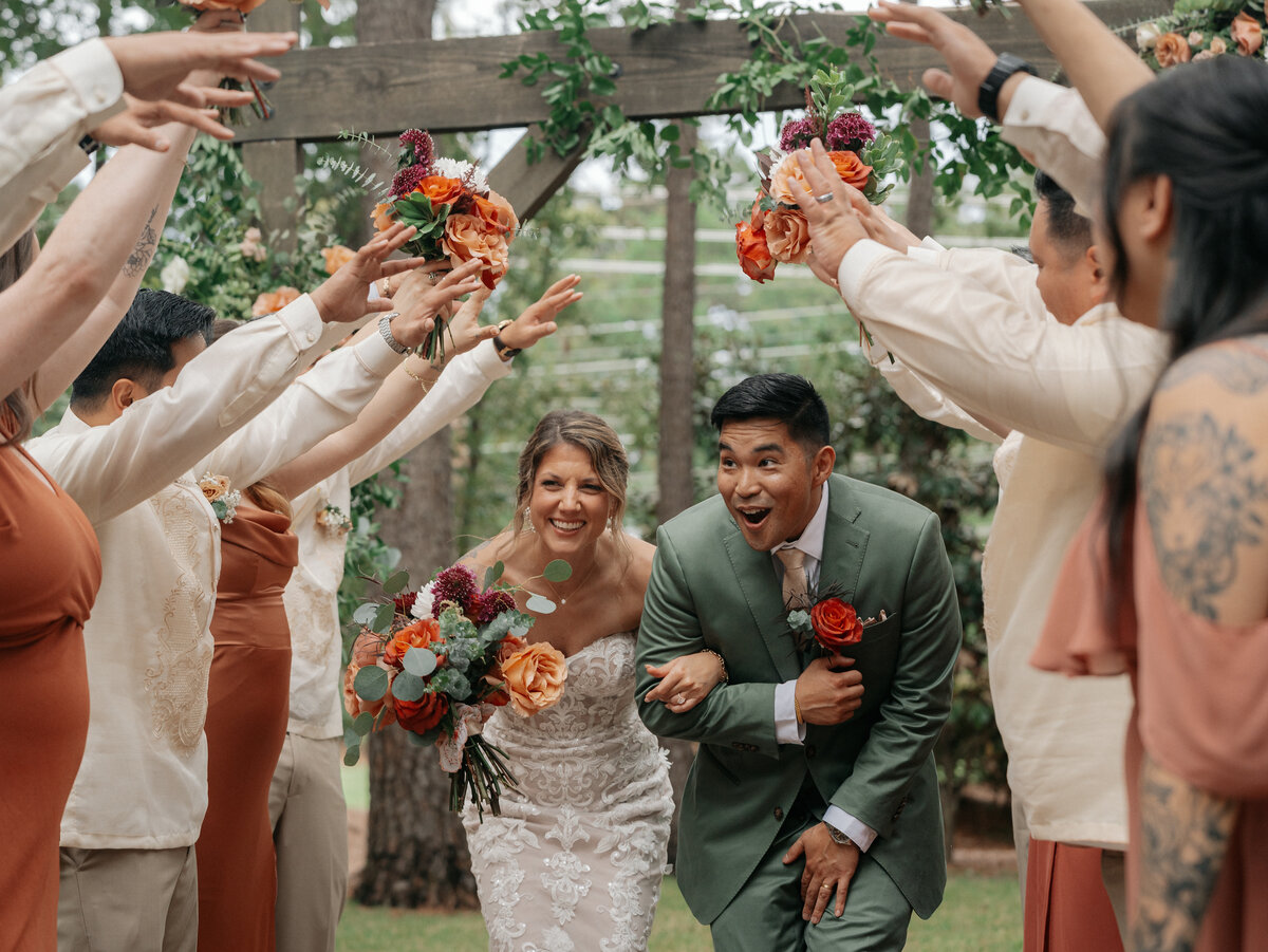 Bridal party portraits during a wedding at Pineland Place in Charleston SC 